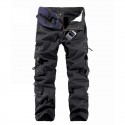 Men's Straight Cargo Pants Tactical Cargo Multi Pocket Solid Color Full Length Pants Daily Wear 100% Cotton Classic Green Black / Spring / Fall