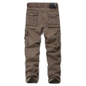 Men's Straight Cargo Pants Tactical Cargo Patchwork Multi Pocket Solid Color Full Length Pants Daily Wear Streetwear 100% Cotton Casual Classic ArmyGreen Black / Spring / Fall