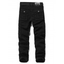 Men's Straight Cargo Pants Tactical Cargo Patchwork Multi Pocket Solid Color Full Length Pants Daily Wear Streetwear 100% Cotton Casual Classic ArmyGreen Black / Spring / Fall