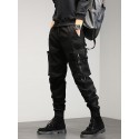 Men's Harem Hip Hop Techwear Streetwear Tactical Joggers Cargo Pants Casual Functional Overalls Jeans Trousers Green