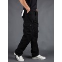 Men's Straight Tactical Cargo Trousers Pocket Multiple Pockets Solid Color Comfort Breathable Full Length Pants Casual Basic Cargo Gray Green Grass Green Inelastic