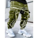 Men's Joggers Pants Tactical Cargo Drawstring Elastic Waist Multiple Pockets Graphic Breathable Quick Dry Full Length Pants Daily Sports Streetwear Sporty ArmyGreen Black Micro-elastic