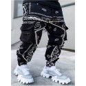 Men's Joggers Pants Tactical Cargo Drawstring Elastic Waist Multiple Pockets Graphic Breathable Quick Dry Full Length Pants Daily Sports Streetwear Sporty ArmyGreen Black Micro-elastic