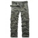 Men's Outdoor Vintage Washed Cotton Washed Multi-pocket Tactical Pants multi-pocket cargo pants straight pants trousers work pants khaki green