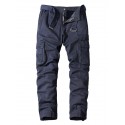 Men's Pants Tactical Cargo Work Pants Zipper Pocket Split Solid Colored Breathable Full Length Pants Casual Daily Cargo Chino Slim ArmyGreen Black Micro-elastic / Spring