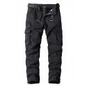 Men's Pants Tactical Cargo Work Pants Zipper Pocket Split Solid Colored Breathable Full Length Pants Casual Daily Cargo Chino Slim ArmyGreen Black Micro-elastic / Spring