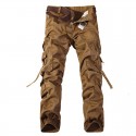 Men's Tactical Cargo Trousers Work Pants Zipper Pocket Multiple Pockets Solid Colored Full Length Pants Daily Holiday Cargo Casual / Sporty Grass Green Earth green Inelastic / Spring