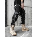 Men's Joggers Pants Trousers Pocket Classic Multiple Pockets Solid Color Letter Comfort Outdoor Full Length Pants Casual Daily Cotton Streetwear Stylish Black Micro-elastic / Elasticity