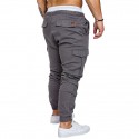 Men's Joggers Pants Tactical Cargo Multiple Pockets Solid Color Outdoor Sports Full Length Pants Casual Cotton Cargo ArmyGreen White Inelastic / Drawstring