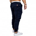 Men's Joggers Pants Tactical Cargo Multiple Pockets Solid Color Outdoor Sports Full Length Pants Casual Cotton Cargo ArmyGreen White Inelastic / Drawstring