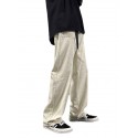 Men's Straight Tactical Cargo Trousers Pocket Solid Color Outdoor Sports Full Length Pants Casual Daily Cotton Streetwear Sports & Outdoors Black Grey / Elasticity