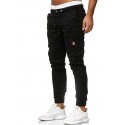 mens cargo jogger pants athletic casual pants fashion slim fit sweatpants pencil trousers khaki