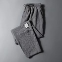 Men's Straight Sweatpants Trousers Drawstring Elastic Waist Solid Color Comfort Breathable Pants Casual Daily Sports Fashion Green Black Micro-elastic / Elasticity