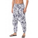Men's Sweatpants Joggers Trousers Drawstring Elastic Waist Print Graphic Prints Comfort Breathable Pants Casual Daily Sports Fashion White Navy Blue Micro-elastic / Elasticity