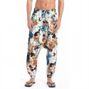 Men's Sweatpants Joggers Trousers Drawstring Elastic Waist Print Graphic Prints Comfort Breathable Pants Casual Daily Sports Fashion White Navy Blue Micro-elastic / Elasticity