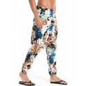 Men's Sweatpants Joggers Trousers Drawstring Elastic Waist Print Graphic Prints Comfort Breathable Pants Casual Daily Sports Fashion White Navy Blue Micro-elastic / Elasticity