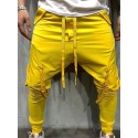 mens casual joggers pants slim drawstring tapered sweatpants pants cargo pants with pockets