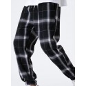 Men's Sweatpants Joggers Trousers Drawstring Elastic Waist 3D Print Plaid Comfort Breathable Pants Sports Outdoor Casual Streetwear Designer Black Micro-elastic / Elasticity