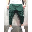 Men's Chinos Tapered pants Pocket Plain Windproof Warm Full Length Pants Casual Daily Cotton Blend Stylish Simple ArmyGreen White Micro-elastic / Spring / Winter / Drawstring