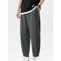 Men's Joggers Sweatpants Trousers Pocket Elastic Drawstring Design Solid Color Breathable Soft Pants Casual Daily Fashion Streetwear Green Black / Elasticity