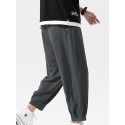 Men's Joggers Sweatpants Trousers Pocket Elastic Drawstring Design Solid Color Breathable Soft Pants Casual Daily Fashion Streetwear Green Black / Elasticity