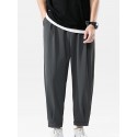 Men's Joggers Sweatpants Trousers Pocket Elastic Drawstring Design Solid Color Breathable Soft Pants Casual Daily Fashion Streetwear Green Black / Elasticity