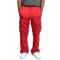 Men's Heavyweight Fleece Cargo Pants Sweatpants Men Loose Sports Trousers Plus Size Cargo Workout Straight Leg Pants