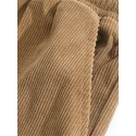 Men's Joggers Trousers Winter Pants Drawstring Elastic Waist Solid Color Comfort Breathable Pants Casual Daily Corduroy Sports Fashion Green Black Micro-elastic / Elasticity