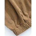 Men's Joggers Trousers Winter Pants Drawstring Elastic Waist Solid Color Comfort Breathable Pants Casual Daily Corduroy Sports Fashion Green Black Micro-elastic / Elasticity