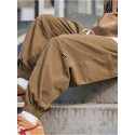Men's Joggers Trousers Winter Pants Drawstring Elastic Waist Solid Color Comfort Breathable Pants Casual Daily Corduroy Sports Fashion Green Black Micro-elastic / Elasticity