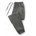 Men's Joggers Sweatpants Trousers Pocket Drawstring Solid Color Breathable Outdoor Full Length Pants Casual Daily Cotton Blend Casual Athleisure Black Camouflage Micro-elastic / Winter