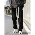 Men's Chinos Trousers Patchwork Multiple Pockets Elastic Drawstring Design Color Block Solid Colored Comfort Breathable Full Length Pants Casual Daily Corduroy Chic & Modern Big and Tall Loose Fit