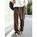 Men's Chinos Trousers Patchwork Multiple Pockets Elastic Drawstring Design Color Block Solid Colored Comfort Breathable Full Length Pants Casual Daily Corduroy Chic & Modern Big and Tall Loose Fit