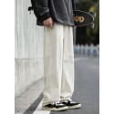 Men's Chinos Trousers Patchwork Multiple Pockets Elastic Drawstring Design Color Block Solid Colored Comfort Breathable Full Length Pants Casual Daily Corduroy Chic & Modern Big and Tall Loose Fit