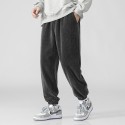 Men's Corduroy Pants Casual Cargo Pants Relaxed Fit Elastic Waist Jogger Trousers