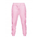 Men's Simple Sweatpants Pants Patchwork Full Length Pants Micro-elastic Letter Mid Waist Loose White Black Blue Purple Yellow S M L XL XXL / Drawstring