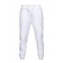 Men's Simple Sweatpants Pants Patchwork Full Length Pants Micro-elastic Letter Mid Waist Loose White Black Blue Purple Yellow S M L XL XXL / Drawstring