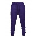 Men's Simple Sweatpants Pants Patchwork Full Length Pants Micro-elastic Letter Mid Waist Loose White Black Blue Purple Yellow S M L XL XXL / Drawstring