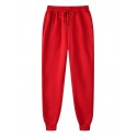 Fleece Lined Sweatpants for Men with Pockets, Hip-Hop Drawstring Harem Pants Running Workout Activewear,Black