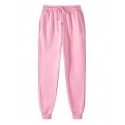 Fleece Lined Sweatpants for Men with Pockets, Hip-Hop Drawstring Harem Pants Running Workout Activewear,Black