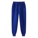 Fleece Lined Sweatpants for Men with Pockets, Hip-Hop Drawstring Harem Pants Running Workout Activewear,Black