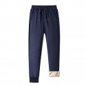 Men's Casual Athleisure Trousers Fleece Pants Solid Color Alphabet gray Alphabet blue Alphabet black Crown blue White label gray M L XL XXL 3XL