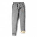 Men's Casual Athleisure Trousers Fleece Pants Solid Color Alphabet gray Alphabet blue Alphabet black Crown blue White label gray M L XL XXL 3XL