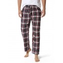 Men's Chinos Pajamas Plaid Checkered Full Length Pants Home Christmas Basic Loose Fit Smoky gray Black Micro-elastic