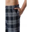 Men's Chinos Pajamas Plaid Checkered Full Length Pants Home Christmas Basic Loose Fit Smoky gray Black Micro-elastic