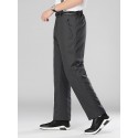 Men's Chinos Front Pocket Letter Warm Breathable Full Length Pants Office Going out Casual / Sporty Chino Black Blue Micro-elastic