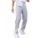 Men's Straight Trousers Winter Pants Drawstring Elastic Waist Solid Color Comfort Breathable Pants Casual Daily Corduroy Sports Fashion Loose Fit Black Purple Micro-elastic / Elasticity