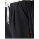 Men's Sweatpants Joggers Trousers Drawstring Elastic Waist Solid Color Comfort Breathable Pants Casual Daily Cotton Blend Sports Fashion Black Light Grey Micro-elastic / Elasticity