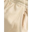Men's Straight Sweatpants Trousers Embroidered Drawstring Elastic Waist Letter Comfort Breathable Pants Casual Daily Corduroy Sports Fashion Black Beige Micro-elastic / Elasticity