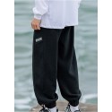 Men's Sweatpants Joggers Trousers Drawstring Elastic Waist Solid Color Comfort Breathable Pants Casual Daily Sports Fashion Black Deep Blue Micro-elastic / Elasticity